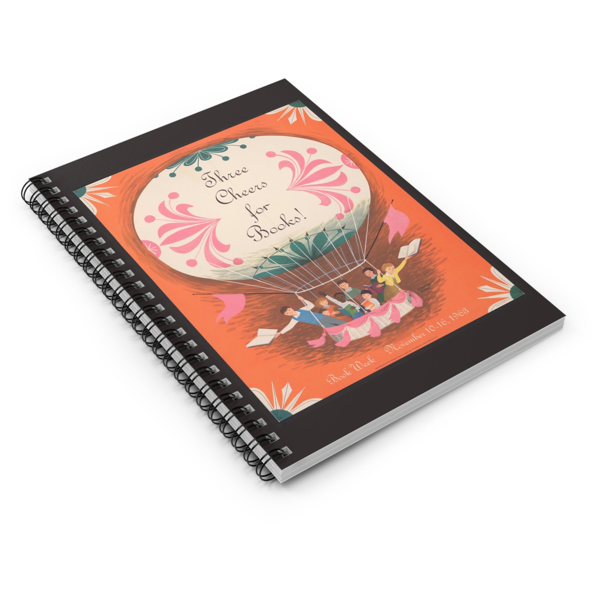 "Three Cheers for Books!" vintage spiral notebook