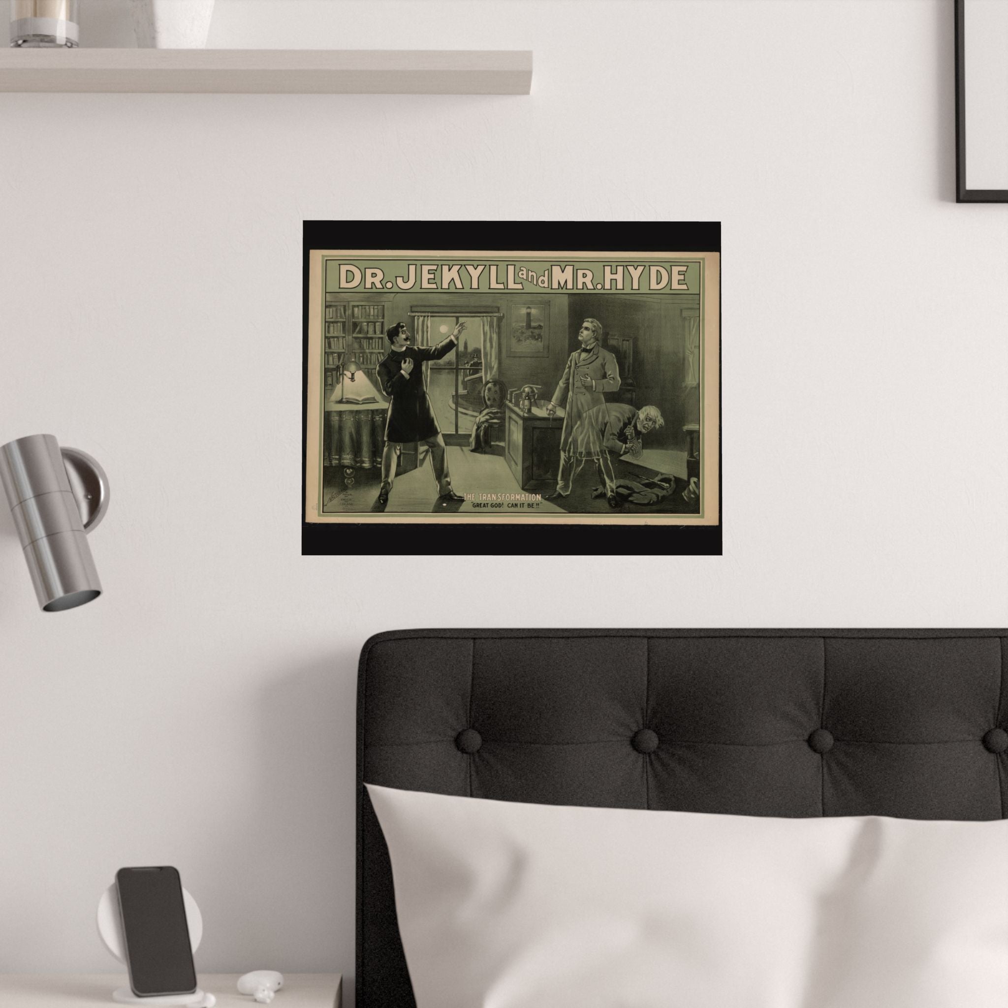Vintage Dr. Jekyll and Mr. Hyde satin poster