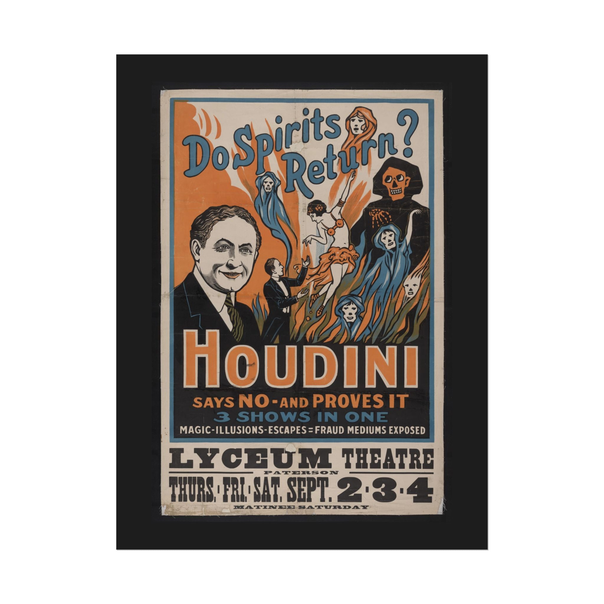 "Harry Houdini" vintage poster