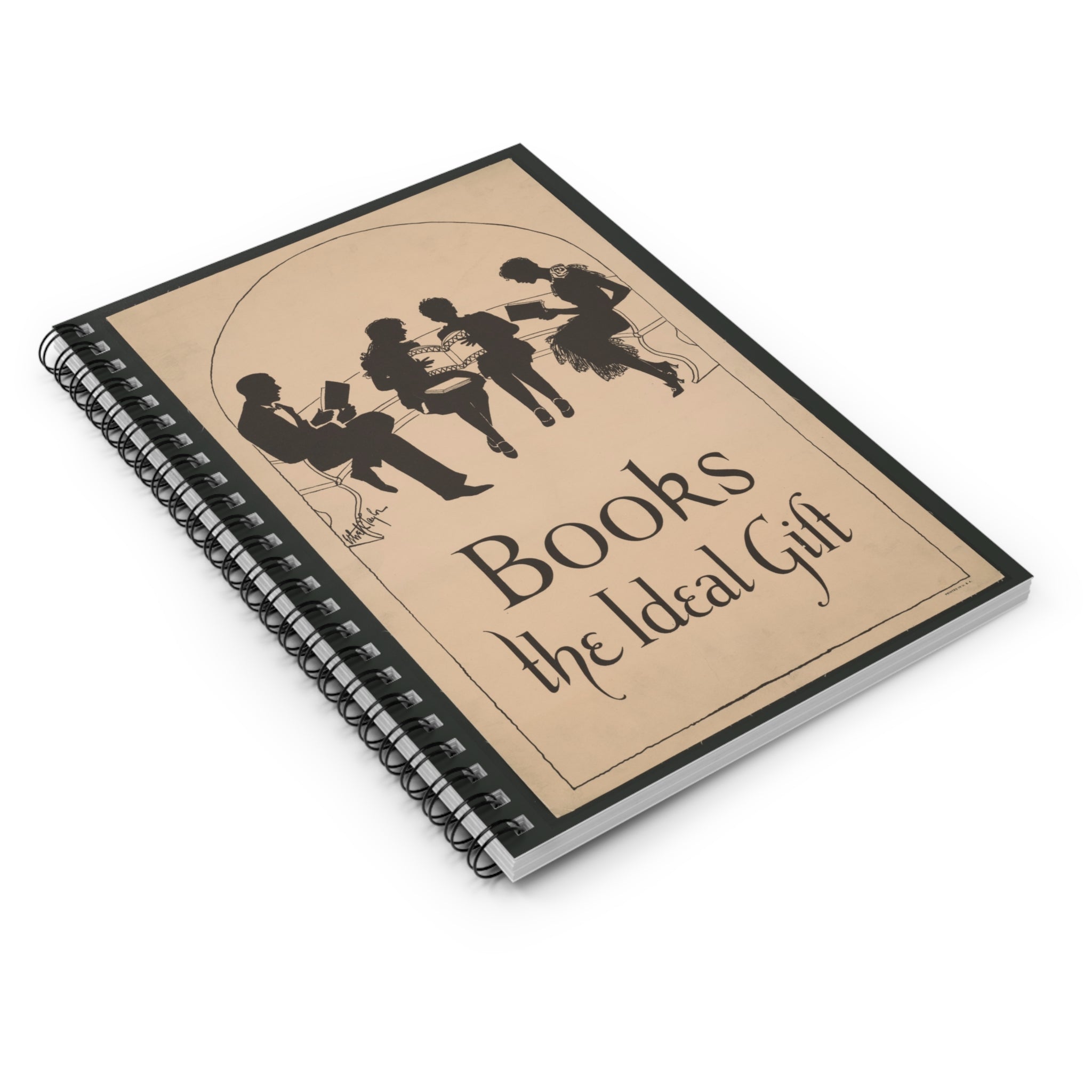 Books: the Ideal Gift vintage poster spiral notebook