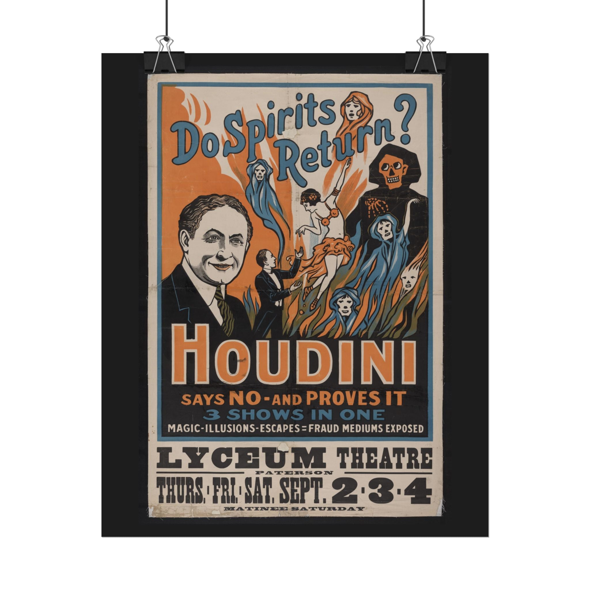 "Harry Houdini" vintage poster