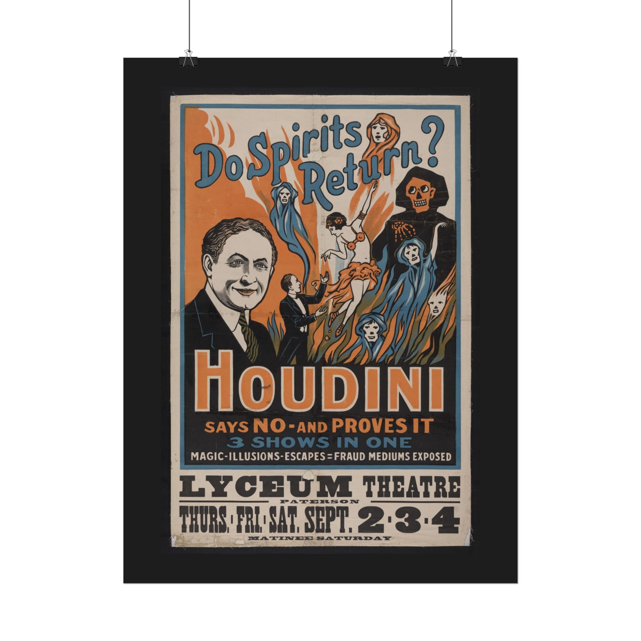 "Harry Houdini" vintage poster
