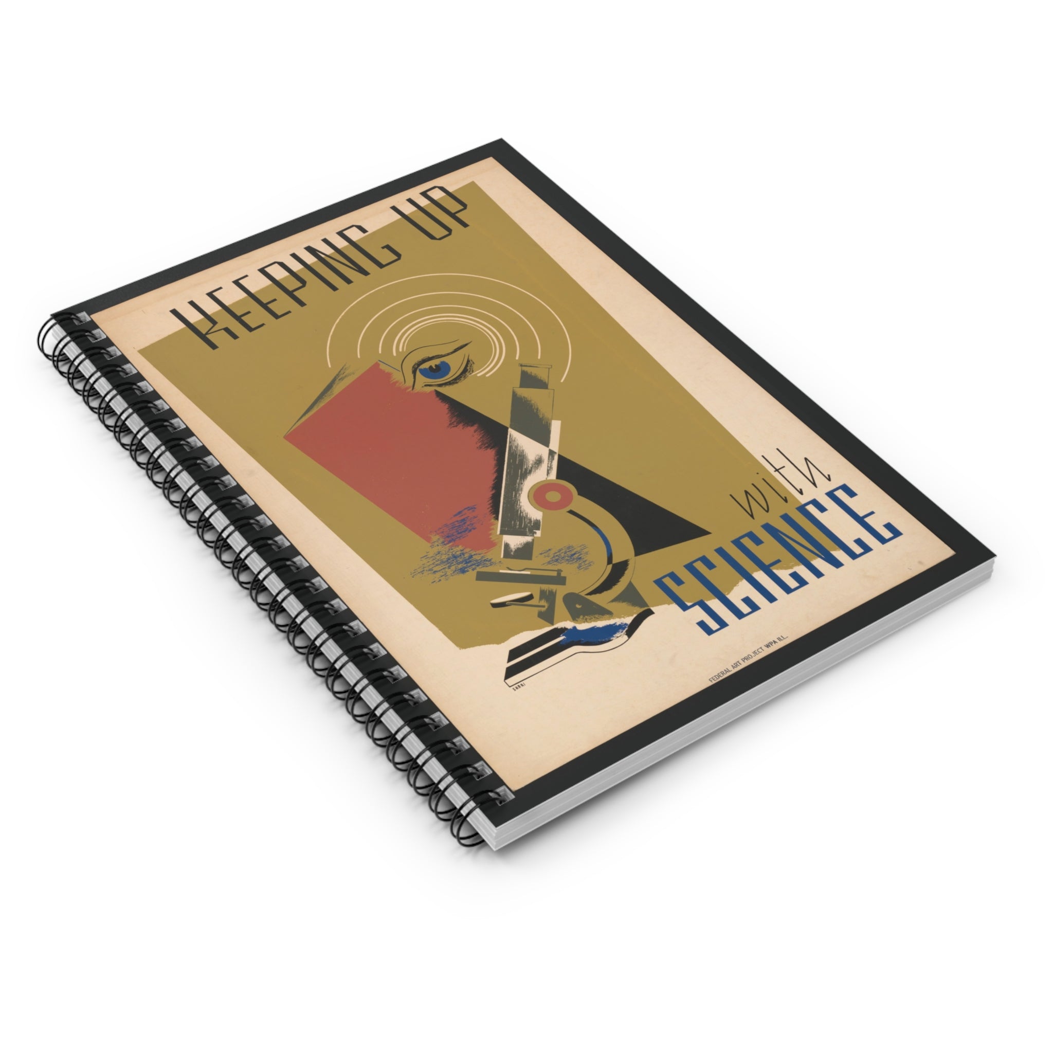 "Keeping up with science" vintage spiral notebook