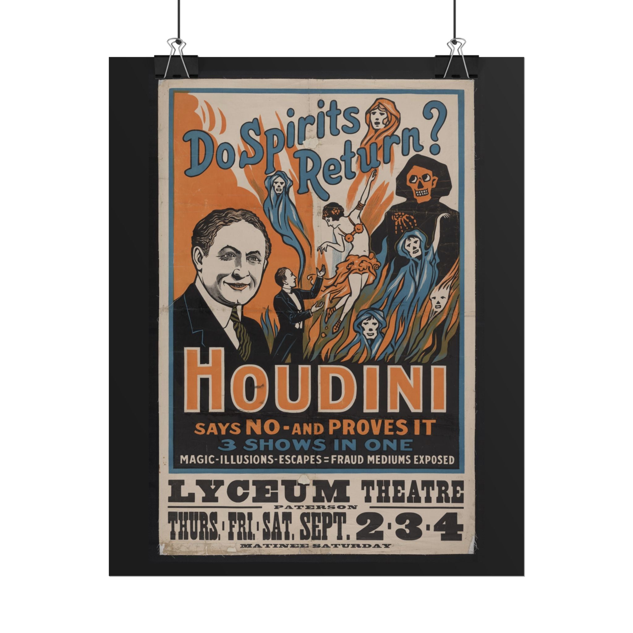 "Harry Houdini" vintage poster