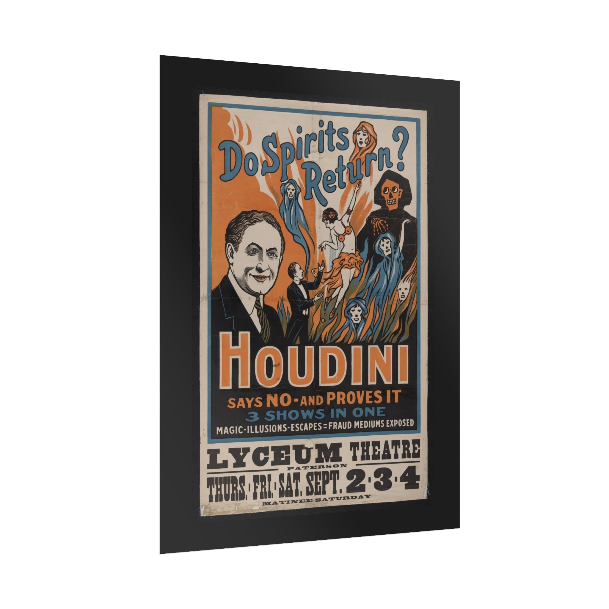 "Harry Houdini" vintage poster