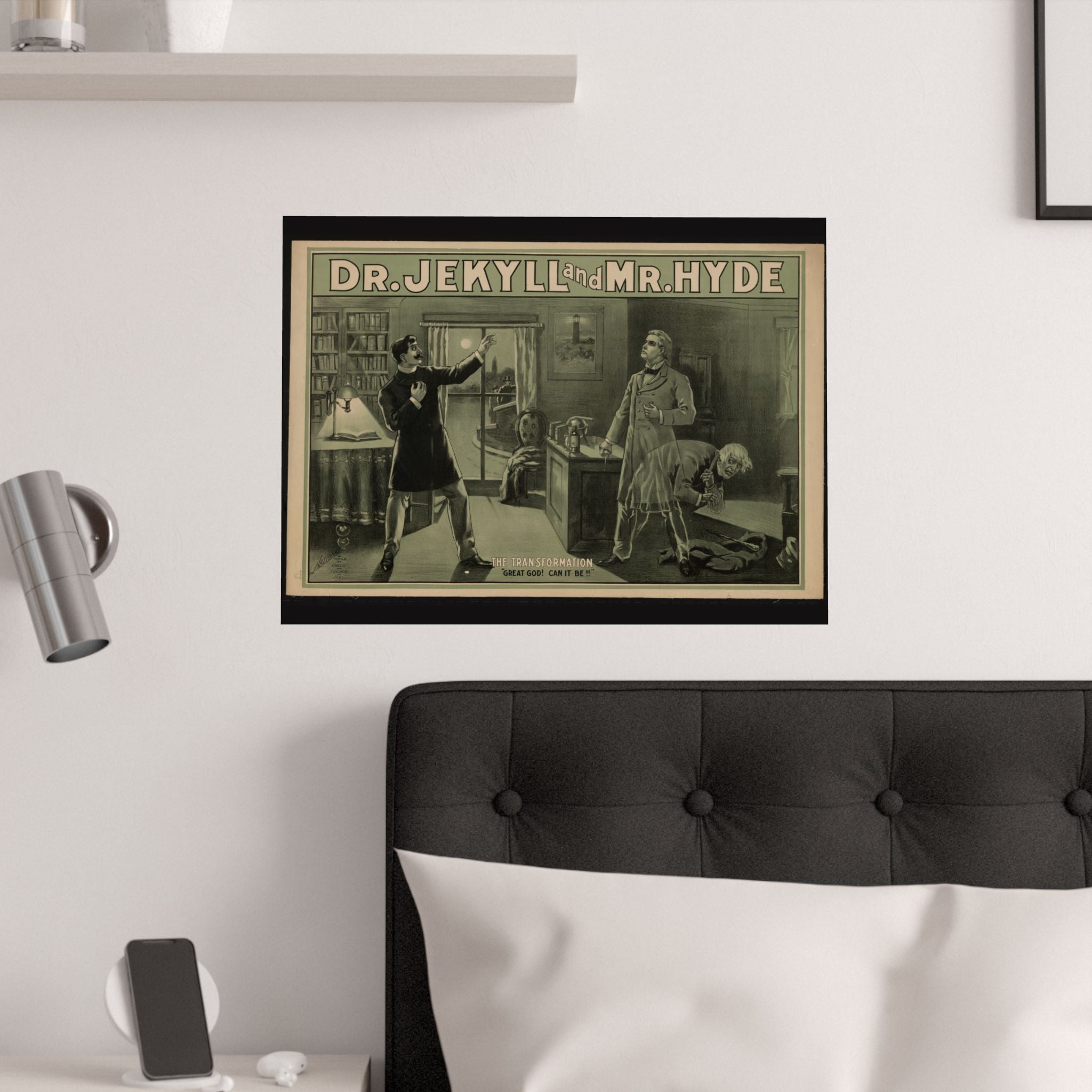 Vintage Dr. Jekyll and Mr. Hyde satin poster