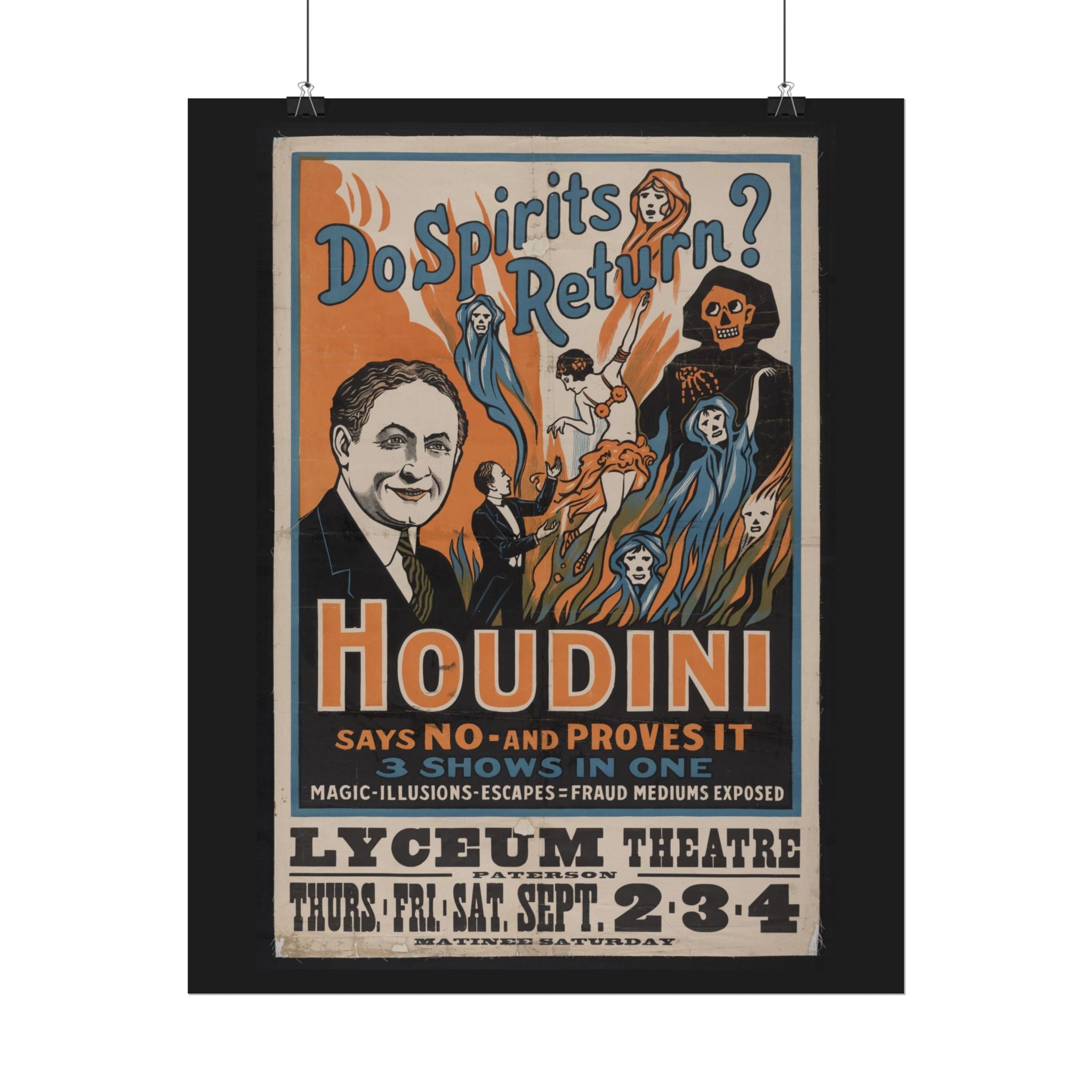 "Harry Houdini" vintage poster
