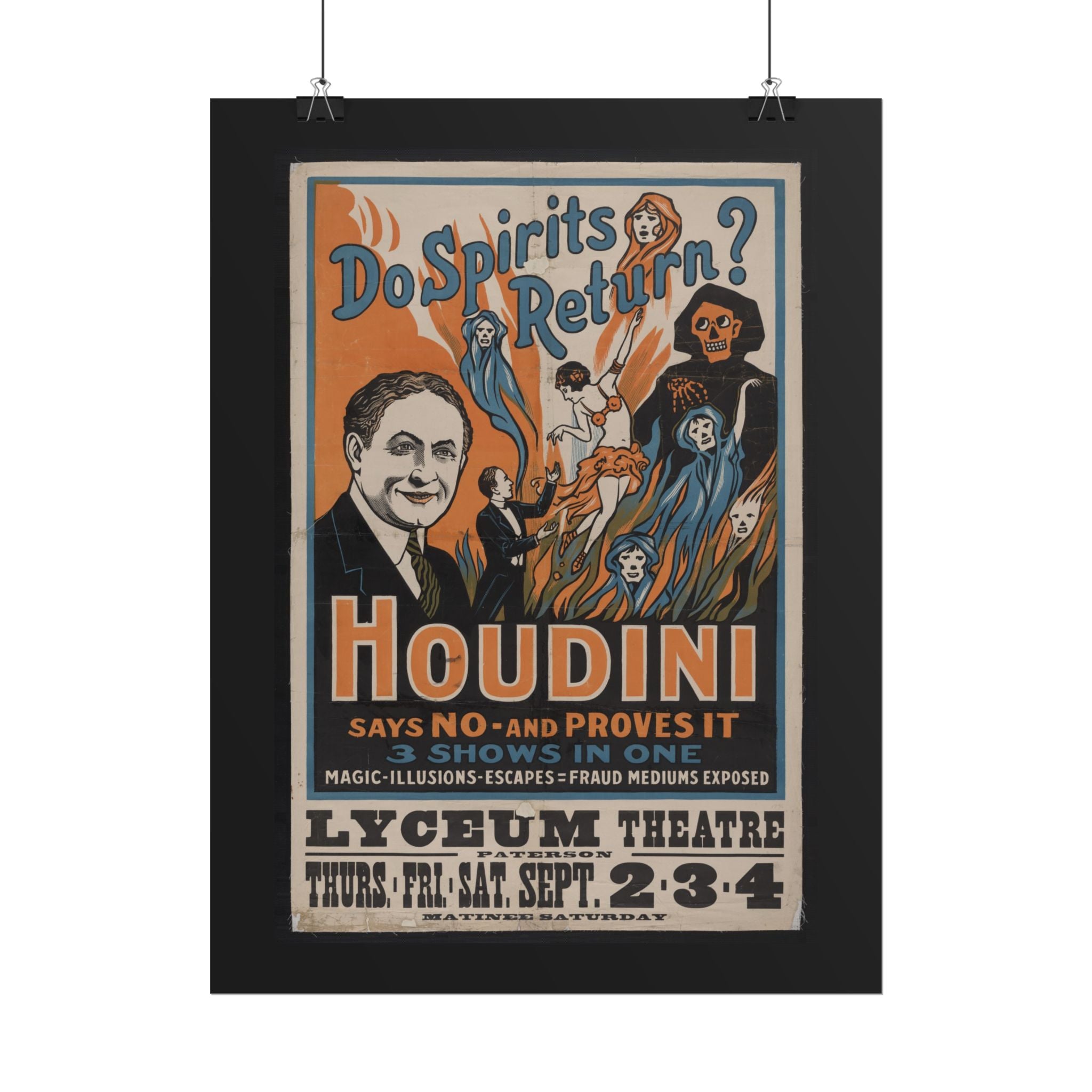 "Harry Houdini" vintage poster