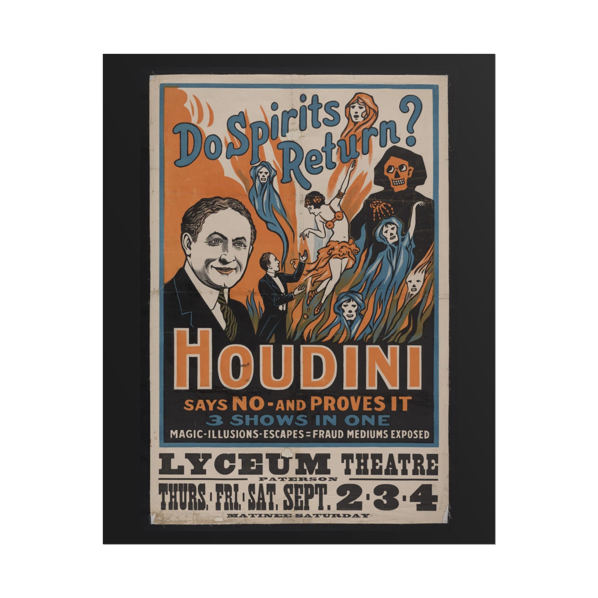 "Harry Houdini" vintage poster