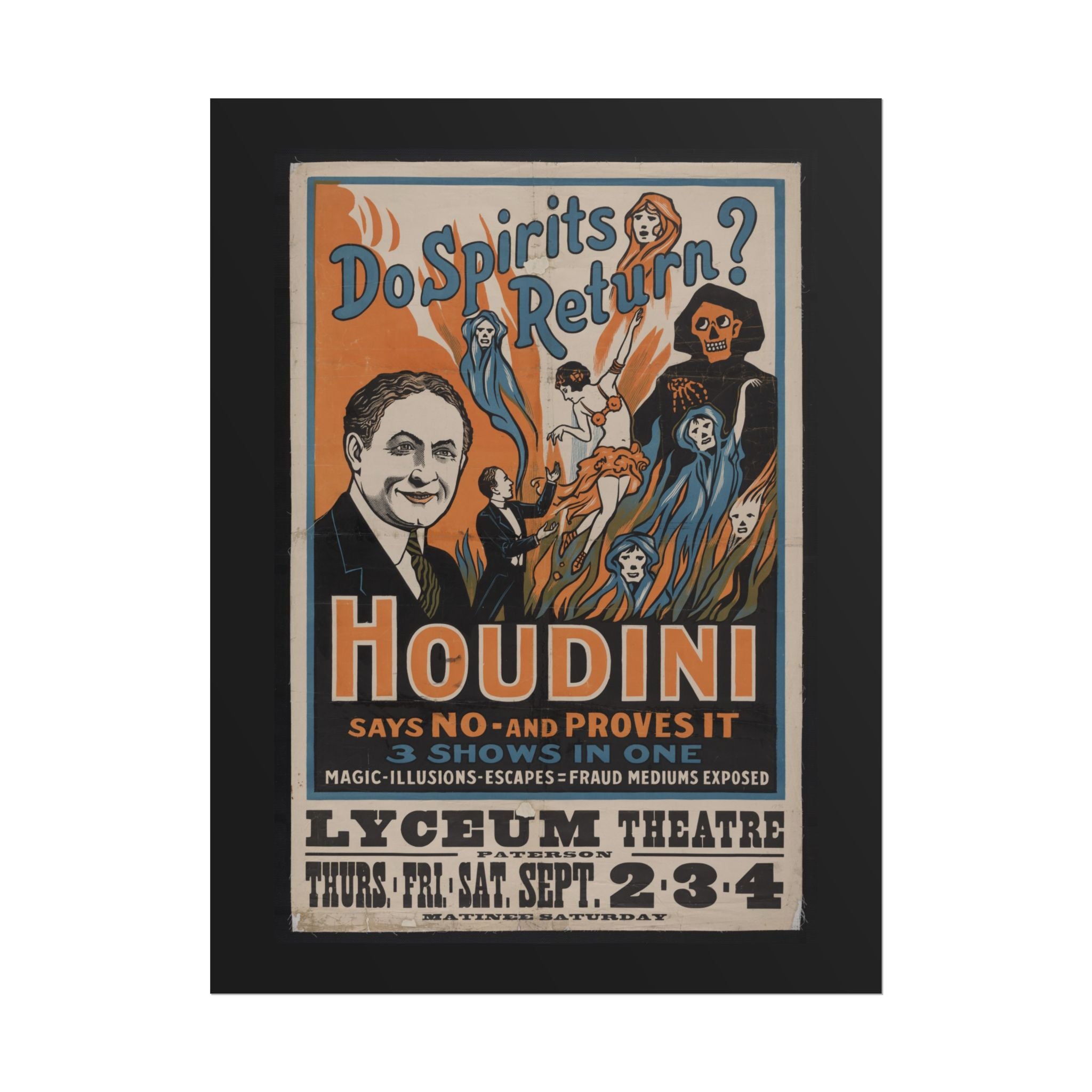 "Harry Houdini" vintage poster